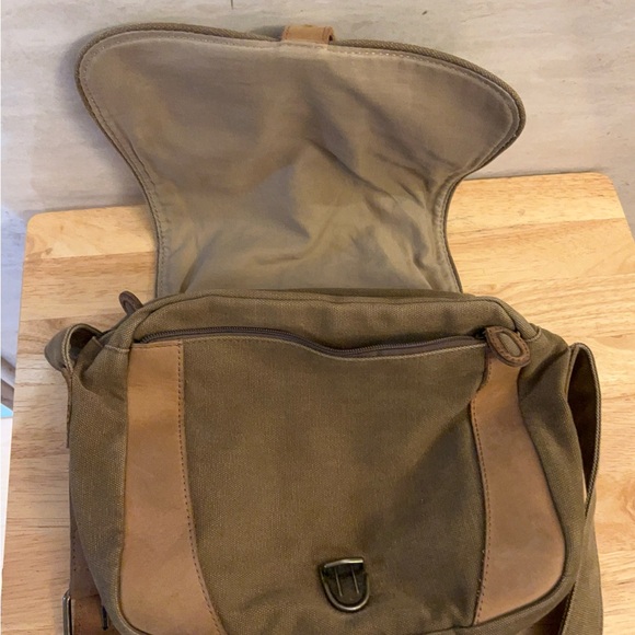 L.L. Bean Canvas & Leather Messenger Bag - Picture 6 of 13